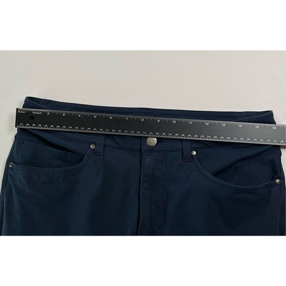 Lululemon ABC Pant Slim Size 31 Warpstreme Iron Blue EUC M5AD9S Wicking Stretch - Picture 5 of 10